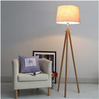 NEW Europe Nordic Wood Fabric Led E27 Floor Lamp for Living Room Bedroom Study Decor Light H 163cm 1709