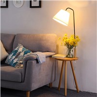 Modern Minimalist Floor Lamp table light Wood Tripod simple life white Fabric Shade Creative Living Room Study Lighting Fixture