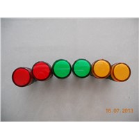 Fixmee 10Pc AC 220V Green/Red/Yellow LED Accident Indicator Panel Mount Signal Lamp Pilot Light