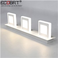 Modern 9W White Led Wall Lamps in Bathroom Wall Mounted 3-lights Over Mirror Lights 48cm Long AC220V/110V