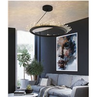 Phube Lighting Modern LED Pendant Light Creative Imitation Glacier Crystal Pendant Light Bar Restaunt Living Room Lighting