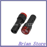 2 x Signal Indicator Red LED Flashing Buzzer Black AC 12V