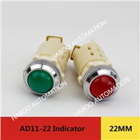 10pcs/lot AD11-22 Electrical Red LED Round Light Pilot Lamp 24V 220V 380V indicator light ,Signal lamp