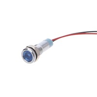 6mm 1/4&amp;amp;quot; 12V LED Metal Indicator Pilot Custom Dash Light Lamp with Wire L15