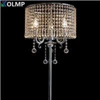 luxury fashion brief romantic bedside k9 crystal floor lamp for living room modern standing lamp home deoc