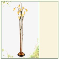 Flower Floor Lamps Wrought Iron Glass Art Deco Floor Lamp Warm Luxurious Bedroom Light Nordic Pastoral Creative