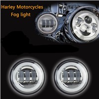 Led lights 7 inch 40W LED Halo Headlight Daymaker+ 2pcs 4.5 inch LED Fog Light DRL Headlamp Black Set Kits For Harley FLD