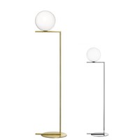 Creative simple floor lamps glass ball standing lamp chrome gold for living room bedroom new design art home decoration lighting