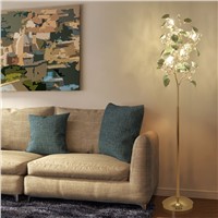 Luxury crystal floor lamps modern European rural countryside rose living room book bedroom decorative Engineering Floor lamps