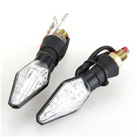 Sale 2 piece Light Arrows Motorcycle 12 LED SMD 3528 DC 12V Turn Signal - Yellow &amp;amp;amp; Blue