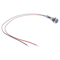 6mm 1/4&amp;amp;quot; 6V LED Metal Indicator Pilot Custom Dash Light Lamp with Wire L15