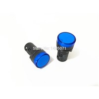 20pcs AC 220V 22mm Mount Blue LED Power Indicator Signal Light Pilot Lamp AD16-22D/S