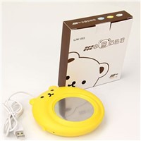 USB coffee thermos disc mini ABS portable electric thermos discs creative cute bear gift creative small household goods