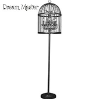 American Rural Nordic creative personality retro living room dining room villa crystal lamp floor lamp Postage free