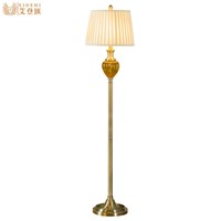 Modern Simple Fashion Yellow Crystal Glass Fabric E27 Floor Lamp For Living Room Bedroom Study H 158cm Ac 80-265v 2110