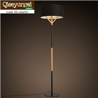 Qiseyuncai Nordic modern wooden Floor lights minimalist fashion vertical bedroom study living room cloth Floor Lamps