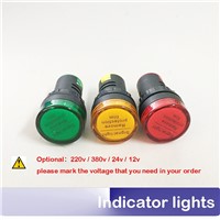 60pcs/lot AD16-22D red yellow green 220v 380v 24v 12v 20mm led indicator lights for electric panel