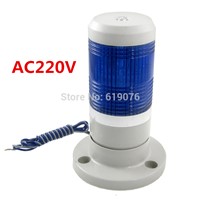 Steady Blue Signal light AC220V Industrial Tower Lamp Warning Stack Light Alarm Apparatus