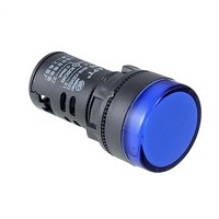 AC 220V LED Pilot Indicator Light Signal Lamp Black Blue