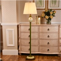 High Quality Retro Pastoral European Hand Painted Resin Fabric Led E27 Floor Lamp For Living Room Bedroom Study Deco H150cm 1062