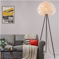 The A1 fashion design Unique personality wedding room warm living room lamp room bedroom bedside lamp feathers Floor Lamps ZA ZA