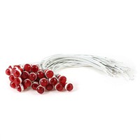 30Pcs 10mm Hole 21cm Length Cable Red Indicator Light Lamp DC 12V