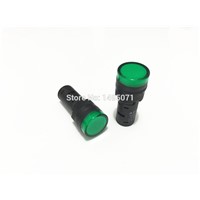 10pcs AC/DC 110V 16mm Mount Size Green LED Power Indicator Signal Light Pilot Lamp AD16-16C