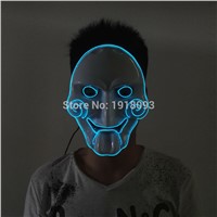 DC-3V Driver+Halloween 10Color Optional glowing EL wire Chainsaw mask LED neon mask Novelty Lighting for  party decoration