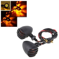THGS-Pair Grill 12V Motorcycle Turn Signal Indicator Light For Harley Chopper Bulb