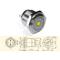 dia.16mm IP66 angel eye metal indicator switch dot head indicator light 6v 12v 24v 110v 220v