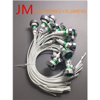 30 Pcs 10Mm Dia Hole White Cable Green Indicator Pilot Light Lamp 12V