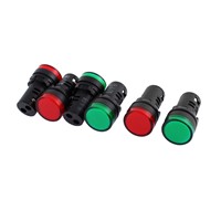 6 Pcs Ad16-22D/S Industrial 20Ma Green Red Pilot Light Signals Indicator Lamp