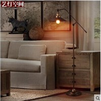 iron lamp industrial wind lifting lamp floor lamp retro  lamp shade vertical arm GY133
