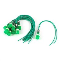 10 x Green Wire Cables Water Heater Indicator Signal Lamp Light AC 220V