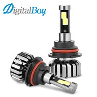 Digitalboy 9007 LED Headlight Bulbs HB5 80W Car LED Headlamp Hi/Lo Beam Automobile Conversion kit 6000k Car Front Lighting 12V