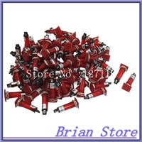 100 x DC 12V 10mm Recessed Red Bulb Power Indicator Light Signal Lamp XD10-2