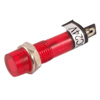SENKA Electrical Parts DC 24V 2 Pin Recessed Red Pilot Light Signal Indicator Lamp 20 Pcs