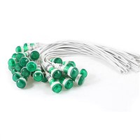 30Pcs 10mm Hole 19cm Long Cable Green Indicator Light Lamp DC 24V