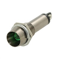 5pcs Metal Case 2 Pins Green LED Lamp Signal Indicator Pilot Light DC 6V AD16-22D/S23