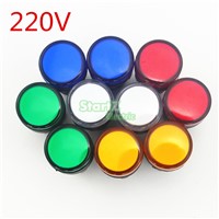 10PCS AC/DC 220V 22mm  Thread LED for Electronic Indicator Signal Light Five color optional ,default red AD16-22