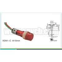ZS68 red button metal ring 10mm Dia indicator light 6v 12v 24v 28v 220 volt indicator lights