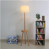 New Nordic Hand Crafted Original Ash Wood Led E27 Floor Lamp With Teapoy For Living Room Study Hotel Hall Deco H170cm 2295
