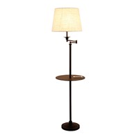 New Black Wrought iron rocker floor lamp LED energy saving lamp living room bedroom bedside floor lamp American floor lamps