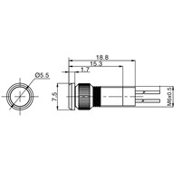 10 PCS metal Indicator light 6 mm metal light warning vehicle lamp 6V.12V.24V.36V.48V110V.220V