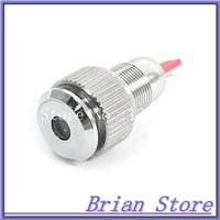 24V 3A 8mm Thread Panel Mounting Stainless Steel Red LED Indicator Signal Light