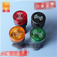 2PCS 110VAC 220VAC 380VAC Red Yellow Green Black LED Indicator Signal Flash Light with Buzzer Alarm 110VAC 22mm Dia. AD16-22SM