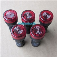 5Pcs Red LED Indicator Light &amp; Buzzer 24V DC / AC