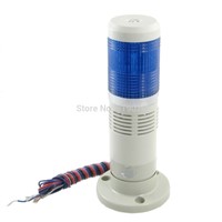 steady with buzzer Blue Industrial Signal Tower Lamp Warning Stack Light Alarm Apparatus AC110V 220V DC 12V 24V