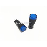 10pcs AC 220V 16mm Mount Blue LED Power Indicator Signal Light Pilot Lamp AD16-16C