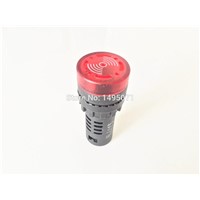 20pcs/Lot AC/DC 110V 22mm Mount Size Siren Buzzer Red LED Indicator Light Pilot Lamp AD16-22SM